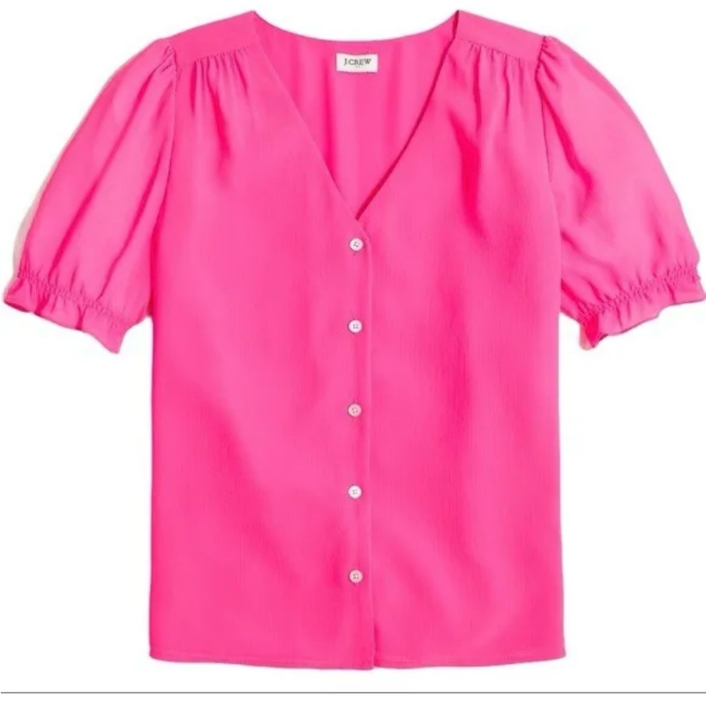 Hot pink J Crew Blouse